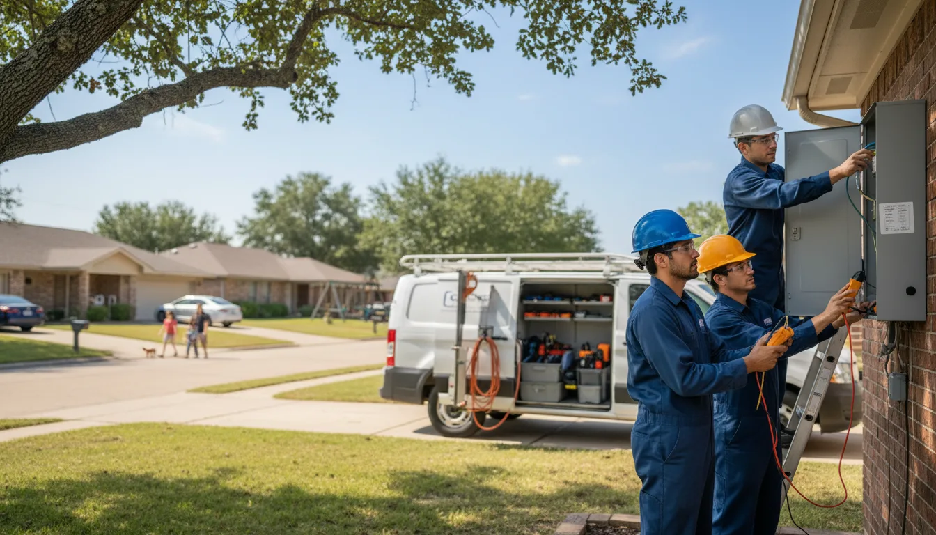 Certified electrician providing emergency electrical services in Vinson, OK